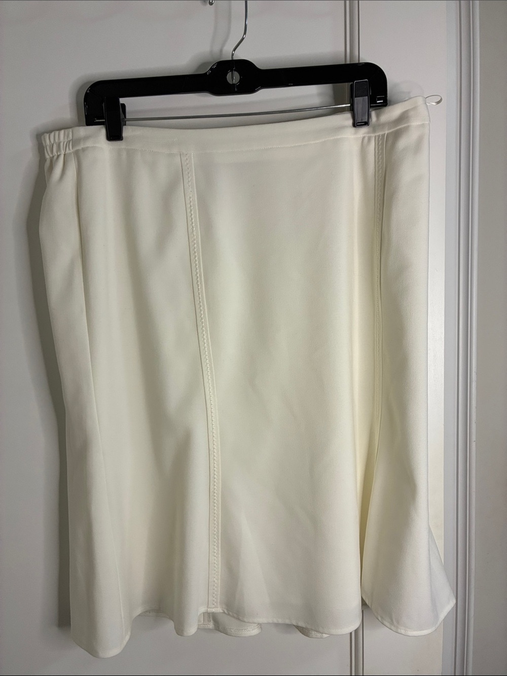 Laura Plus Petites Cream Off White Seamed Trumpet Flared Skirt 14 π΅MT